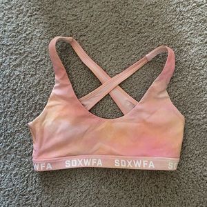 Sarah’s day white fox sports bra medium